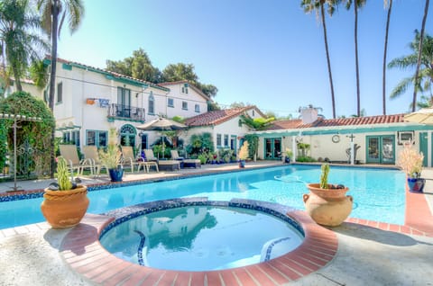 Your vacation rental is located right below the palm trees to the right. 