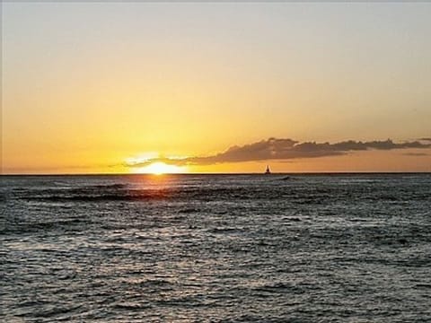 Sunset cruising off Lawai Beach.