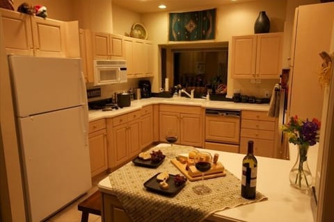 Kitchen. Smartly organized, fully stocked. (New appliances since this photo)