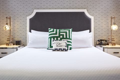 Premium bedding, down comforters, pillowtop beds, in-room safe