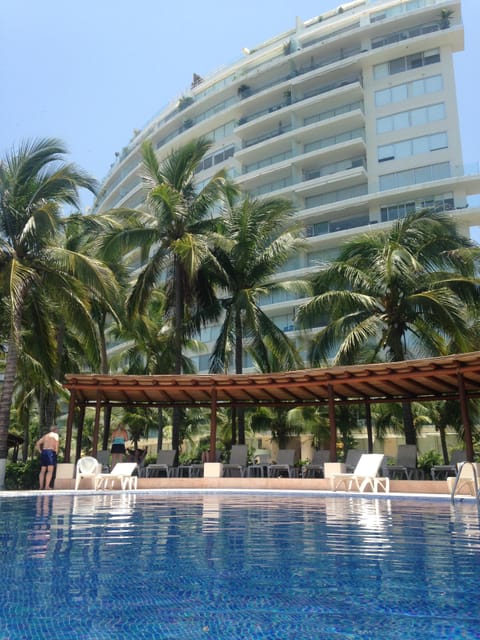 Beautiful view of the Amara from the pools and the beach.