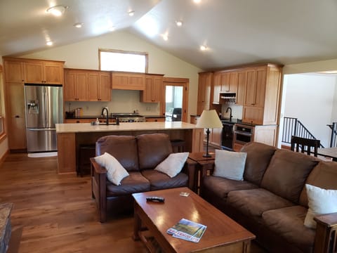 Living room and kitchen
