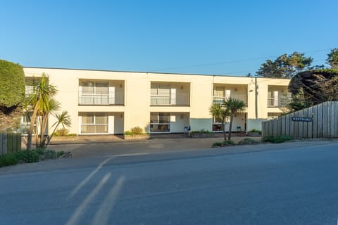 12 Westward Flats, Polzeath. Resident parking is available in the car park outside property