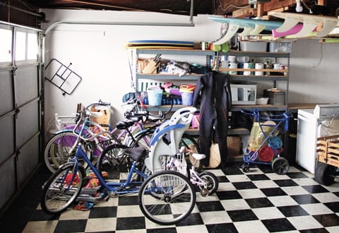 bikes, beach and surf gear and all things needed for travel with littles