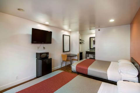 Deluxe Room, 2 Queen Beds, Non Smoking, Refrigerator & Microwave | Pillowtop beds, individually furnished, desk, iron/ironing board