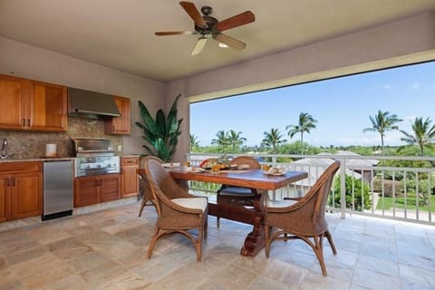 Spacious, covered lanai with BBQ and wet bar
