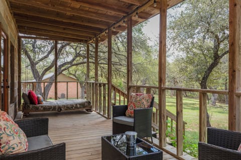 Private Porch with Swing Bed and Seating
