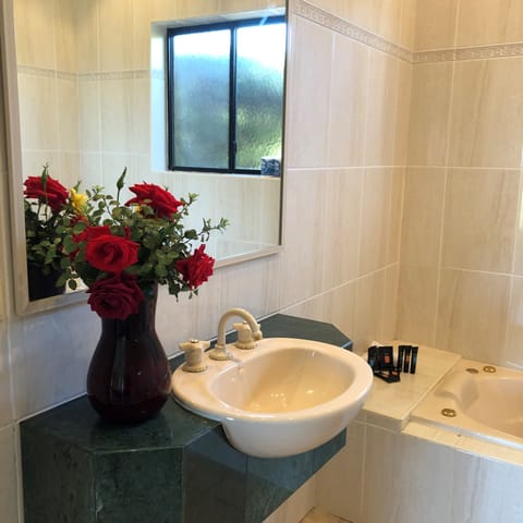 Two Bedroom Spa Villa | Bathroom | Hair dryer, towels
