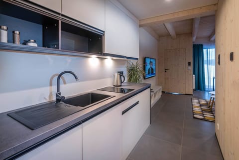 Apartment, 1 Bedroom (Relax) | Private kitchenette | Fridge, microwave, stovetop, electric kettle