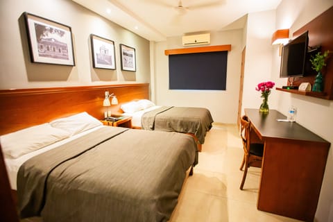 Standard Room, 2 Double Beds | In-room safe, free WiFi, bed sheets