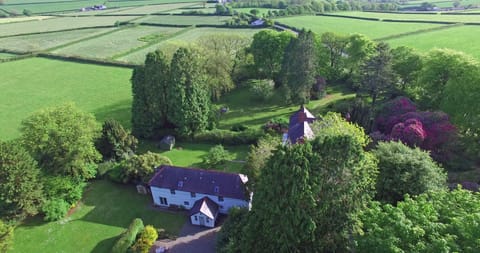 Aerial view of the cottage
