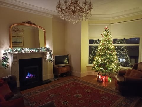 Enjoy a Christmas stay at Primrose House, with tree and decorations galore!