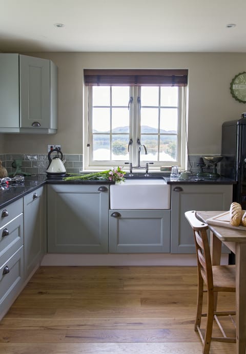 The stunning view of Loch Knockie from the kitchen