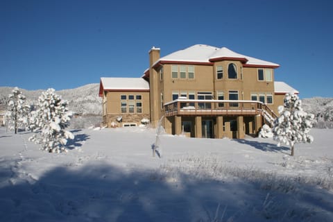 house after a snow fall