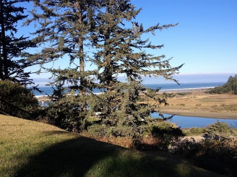 View from deck- Turtle Rock Beach and Hunter Creek estuary.