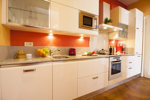 Luxury Apartment, Multiple Beds, Non Smoking, City View | Private kitchen | Full-size fridge, microwave, oven, stovetop