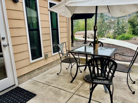 Private patio and umbrella right outside of front door. Sunset views.