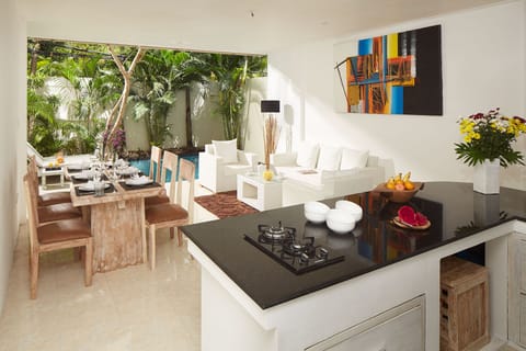 Pool, Kitchen, and Lounge are Open area