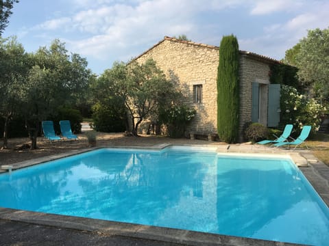 La Garance and its pool surrounded by olive trees