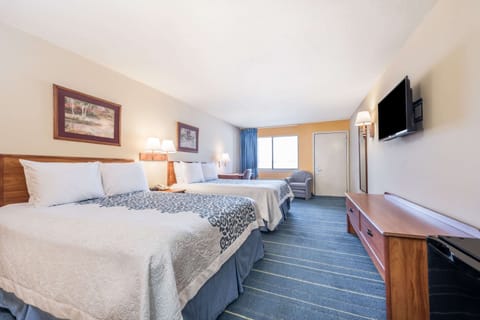 Standard Room, 2 Queen Beds | In-room safe, desk, iron/ironing board, free cribs/infant beds