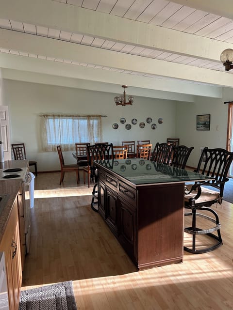 Island seating in kitchen
