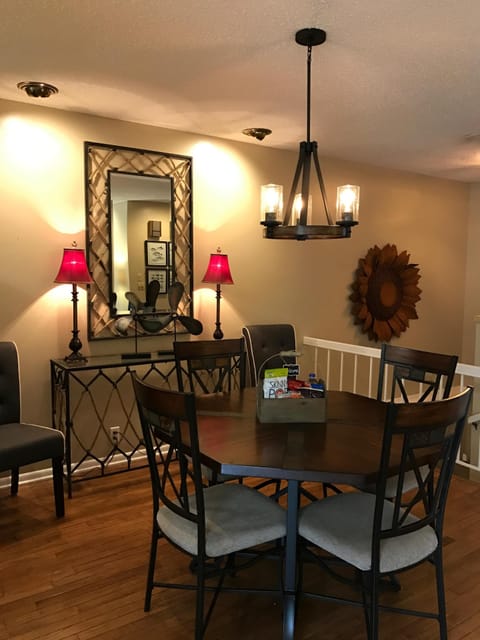 DINING AREA ON THE MAIN FLOOR OF OUR LAKE HOUSE