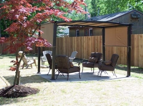Pergola in back yard