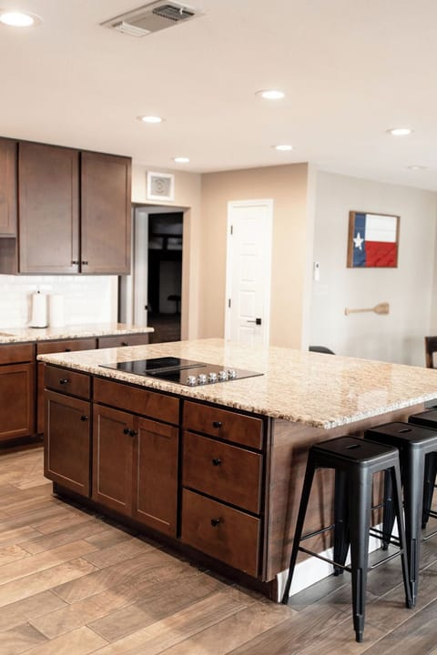 Open kitchen with large island