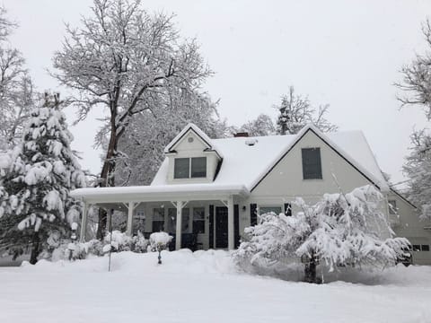 House view after a snowfall.