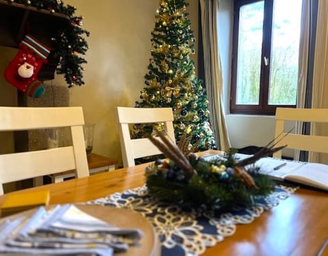 Granary's dining area decorated for Christmas