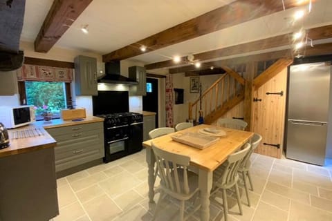 Priory gite's country kitchen with range oven