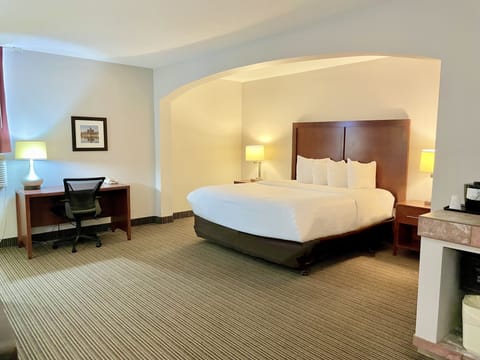 Premium Room, 1 King Bed, Non Smoking | In-room safe, desk, laptop workspace, iron/ironing board
