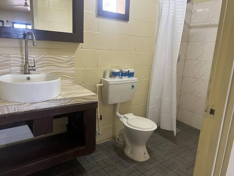 Standard Quadruple Room | Bathroom | Shower, towels, soap, toilet paper