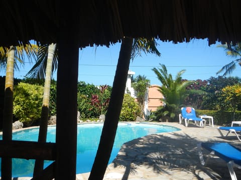 View from Bamboo lounge to Tropical Garden Pool