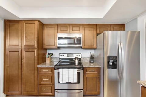 Prepare and enjoy your own meal in this beautiful gourmet kitchen.