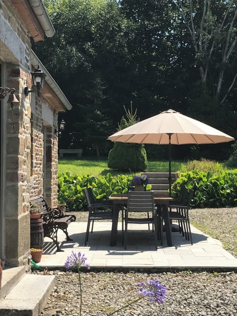 Le Clos - enjoy dining on the patio.