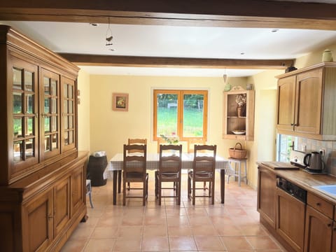 Le Clos - The double aspect Kitchen / Dining Room.