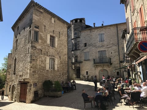 A little square next to the house