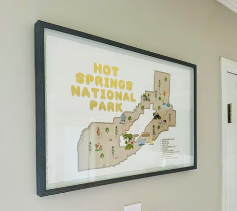 Arkansas and lake themed decor featured throughout house.