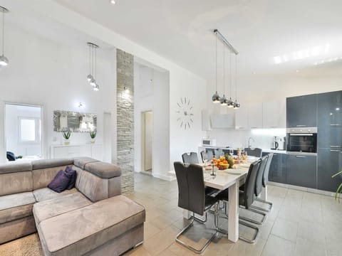 Luxury and spacious living room, dining room and a kitchen