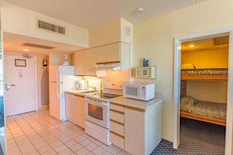 Deluxe Apartment | Private kitchen | Full-size fridge, microwave, oven, stovetop