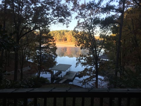 This view never gets old.The back of the house on 1 of the 2 decks or the deck.