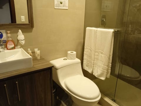 Family Duplex | Bathroom | Shower, rainfall showerhead, free toiletries, hair dryer