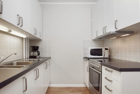 Shared fridge, microwave