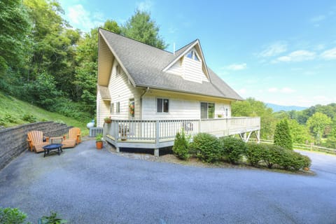 Fire Pit and Adirondack Chairs around back and charcoal grill=fun for all