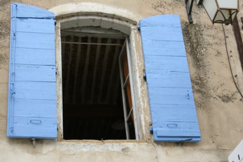 Beautiful shutter window in the village