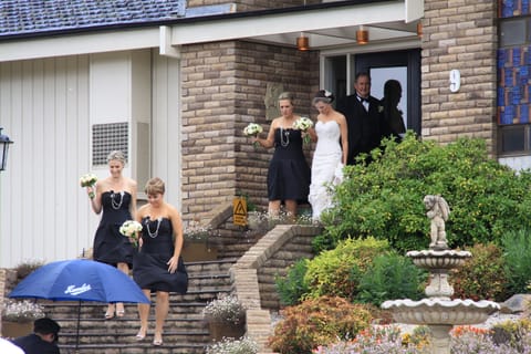 Outdoor wedding area