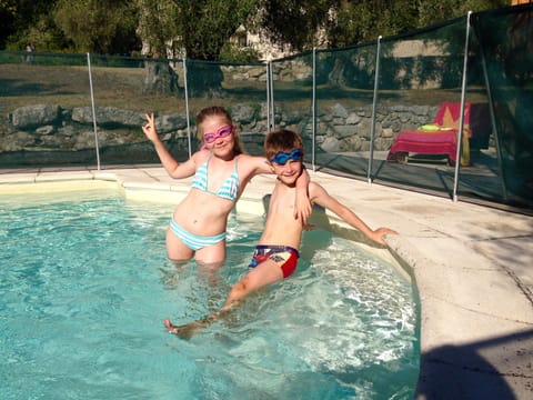 Secured fence and large steps