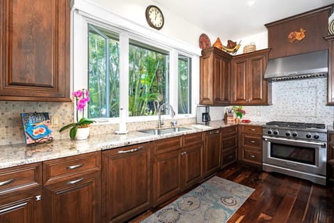 Two convection ovens, microwave, and coffee maker with grinder. Two dishwashers for added convenience.