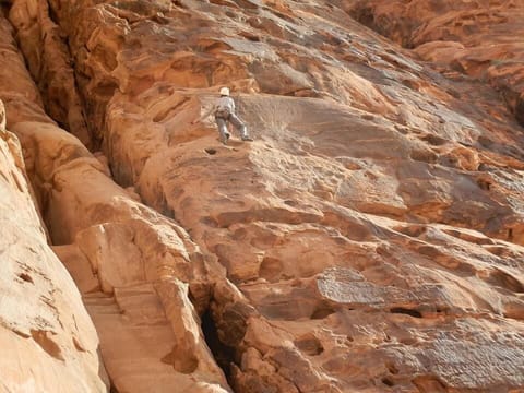 Outdoor rock climbing